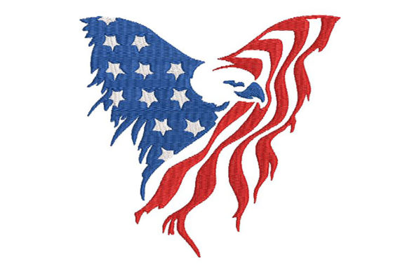 American Eagle Flag Stylized: A Modern Design Asset