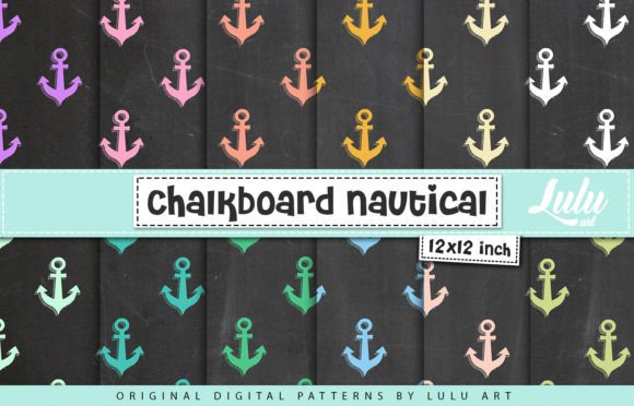 Chalkboard Nautical: Anchor Patterns for Creative Design
