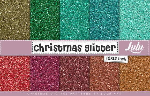 Christmas Glitter Papers: Elevate Your Digital Designs