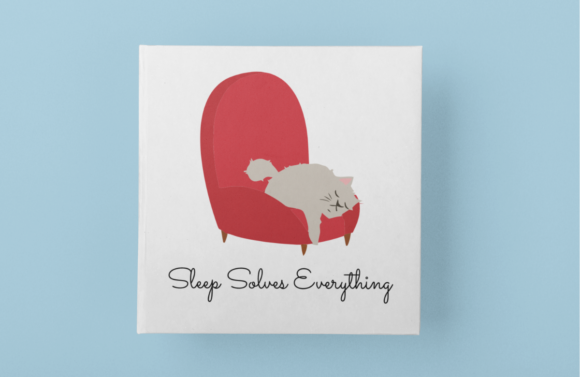 Cute Cat - Sleep Solves Everything SVG