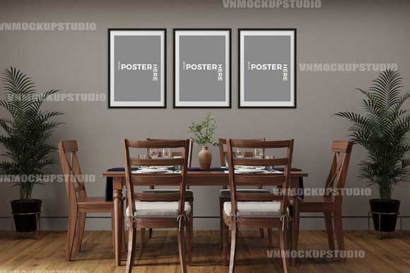 Elevate Your Artwork with Realistic Poster and Frame Mockups
