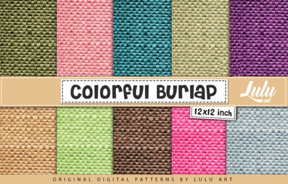 Elevate Your Designs with Colorful Burlap Textures