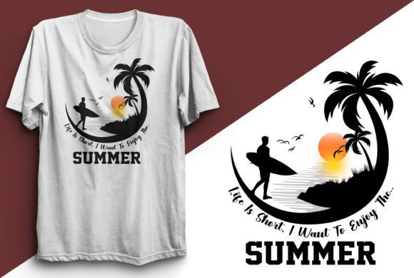 Life is Short: Enjoy the Summer with This Fresh T-Shirt Design