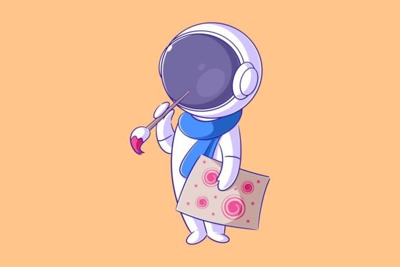 The Astronaut Has Finished His Painting: A Modern Design Asset
