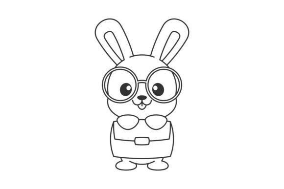 The Ultimate Cute Bunny with Briefcase and Glasses for Designers