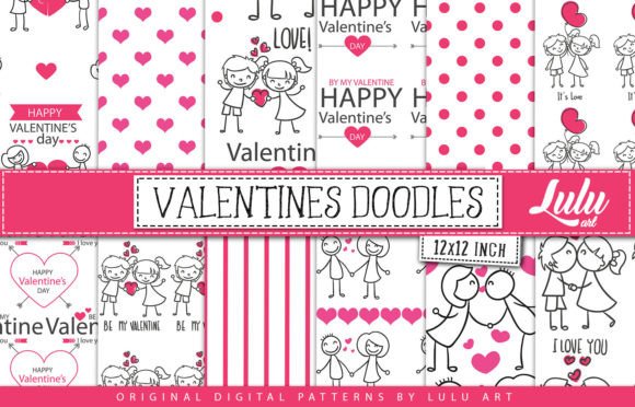 Valentines Doodles Patterns: Elevate Your Design Projects